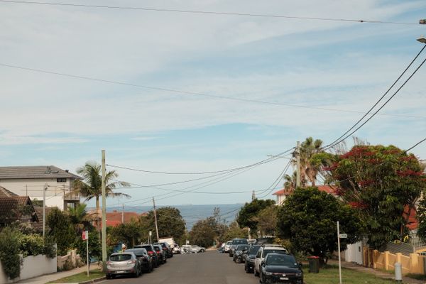 Quiet suburban street in Australia